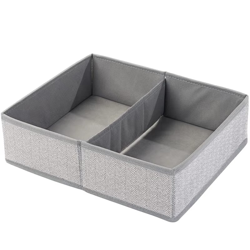 Fabric dresser drawer storage box finisher 2 separate trays for storing and finishing baby clothes