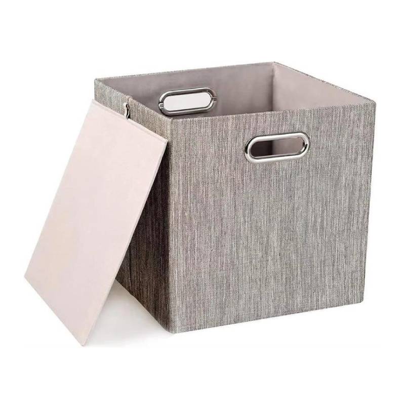 3x thick foldable storage box, 13x13 foldable storage cube box, fabric drawer suitable for closet shelves, cabinets, bookcases