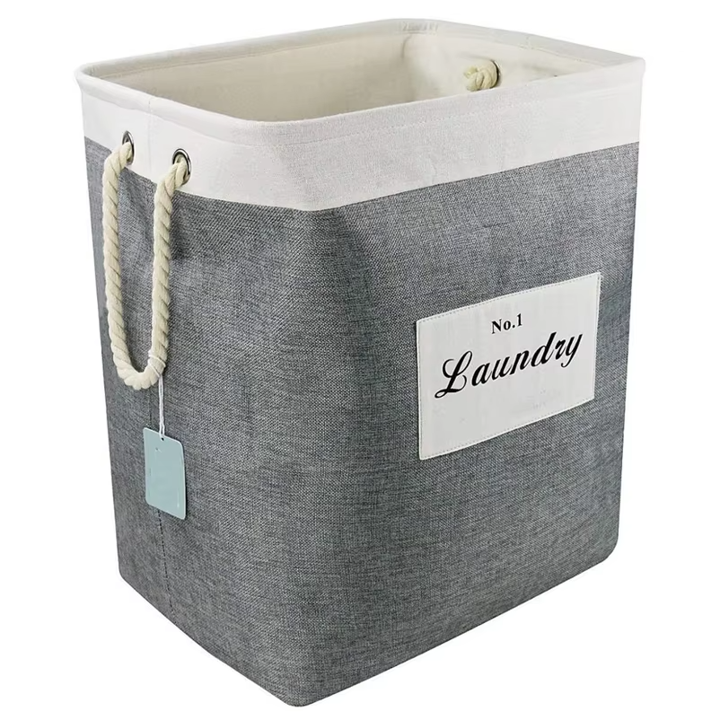 Foldable Canvas Storage Washing Bin Laundry Hamper